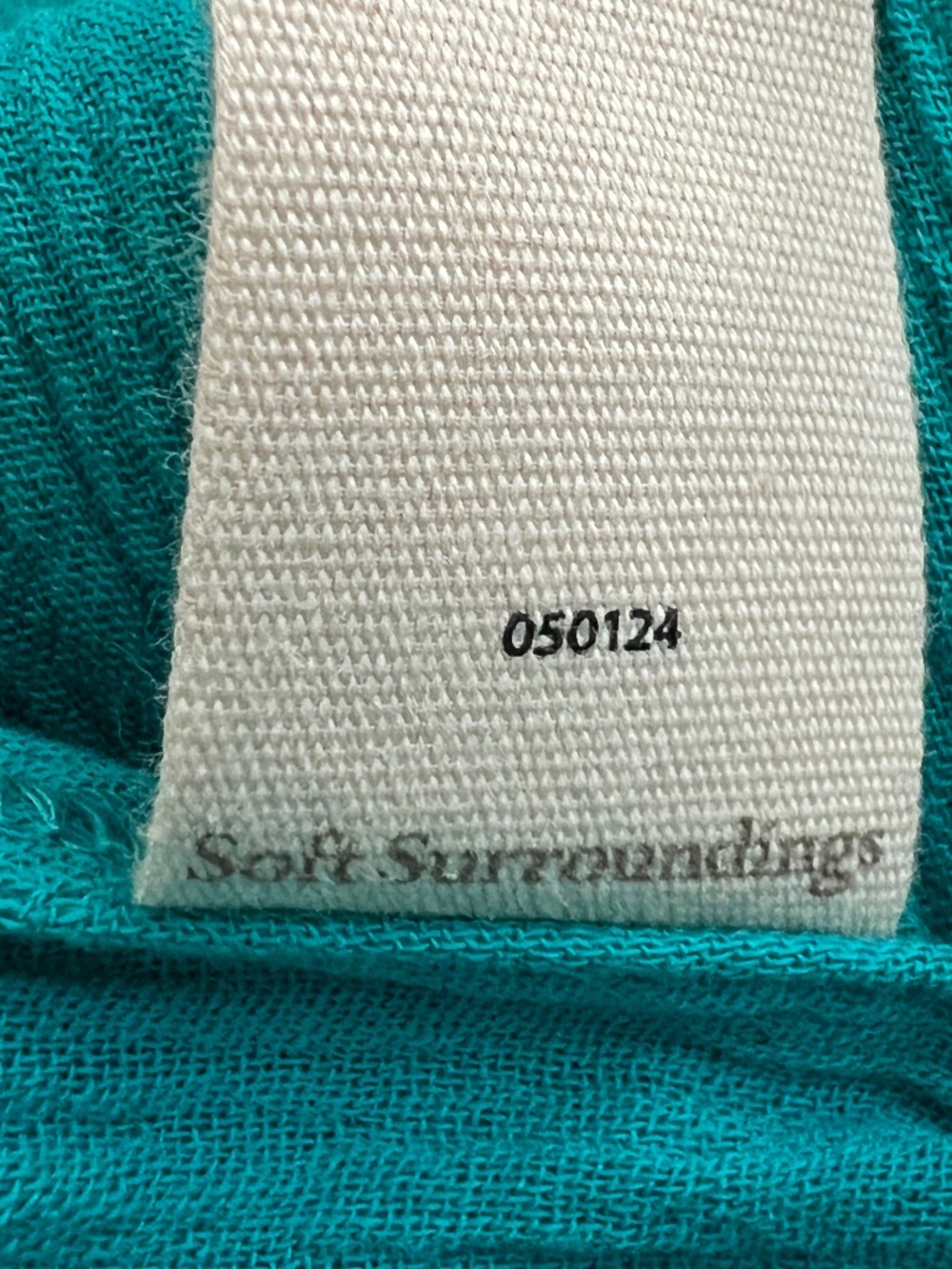 Soft Surroundings Womens Touquise /Teal Gauze Tunic Kimono Sleeve Blouse New 3X - Picture 11 of 11